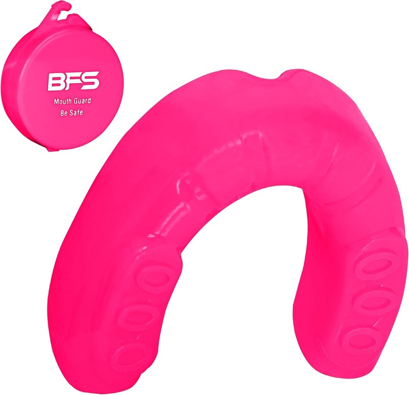BFS IMPEX Mouth Guard Sports for Adults Best for Teeth,MMA Mouth Guard with Case for Boxing,Karate,Rugby,Football MouthGuard (Pink) - Image 1